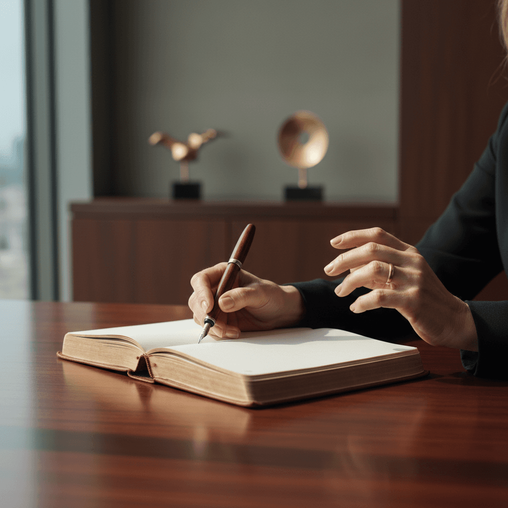 Fitness Coach writing notes